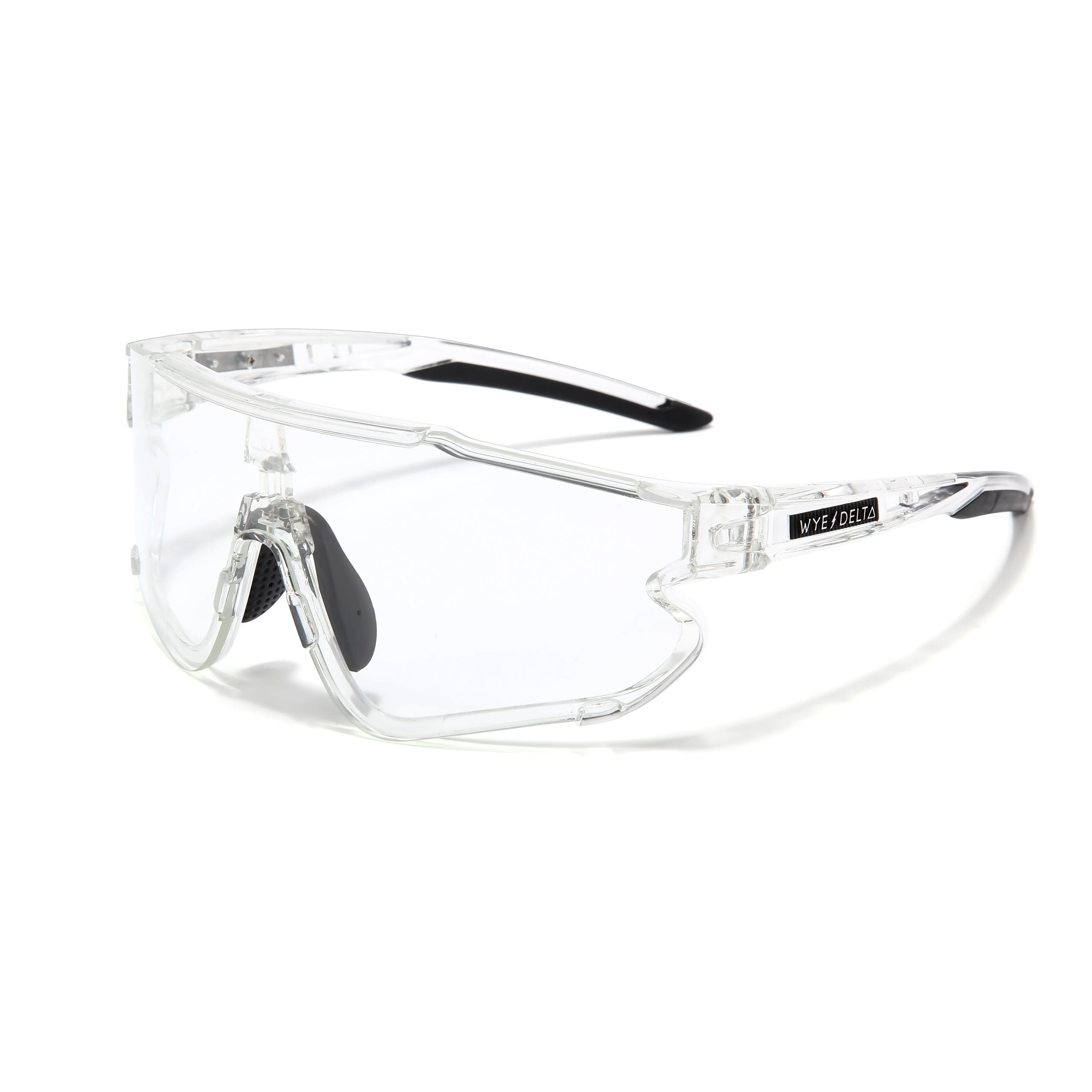 WYE DELTA Z87+ HiViz Clear Safety Sunglasses with TR90 Material UVA/UVB 400 Protection & Microfiber Pouch