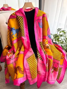Women's Elegant Tie Dye Print Scarf, Fashionable Soft Comfortable Shawl for Daily Wear, Casual Versatile Scarf for Women & Girls