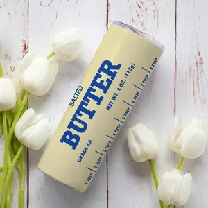 Tumbler, Funny Baking Tumbler, Baker Gift, Butter Lover, Foodie Gift, Stick of Butter Tumbler, Baker Travel Mug, Gift For Chef