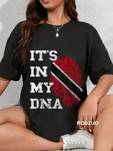 100% Cotton Trinidad And Tobago It's In My DNA Thumbmark Roots T-Shirt