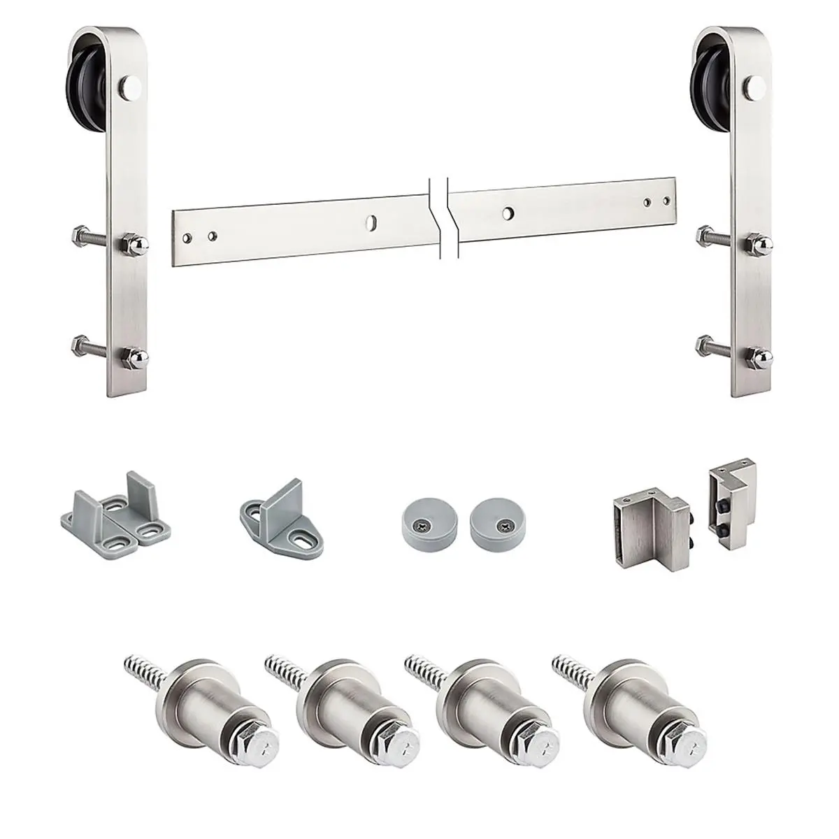 National Hardware 275497 Decorative Classic Interior Barn Door Kit - 2 Piece, 72 in., 1.37 to 1.75 in., 11.98 lbs., Accommodates Openings Up to 36" Wide, Hanging