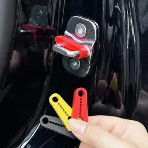 A 4-piece Set Of Silicone Door Shock Absorbers And Door Lock Noise Reduction Protector Layer Enhances Noise Reduction Effect, Improves Interior Comfort, And Achieves A Quieter Door Closing Experience. Suitable For Car Door Lock Protect Devices Accessories