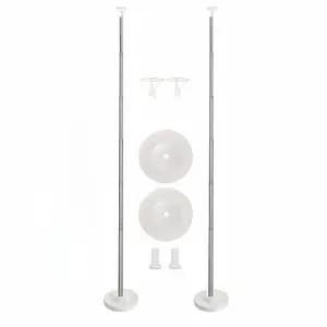 1/2/4 Set Balloon Column Stand Kit For Floor Set Balloon Arch Stands, Balloon Garland, Height Adjustable Balloon Tower Pillar With Bases Reusable Metal Telescopic Design For Graduation, Wedding, BabyShower, Birthday Party Decoration