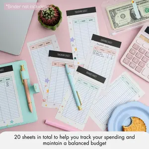 WHEN PIGS FLY | A6 20 Expense Tracking Sheets Planner