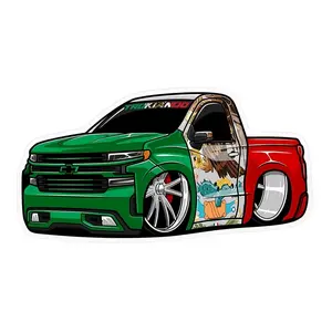 silverado mexican flag sticker