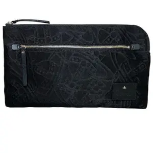 Pre-owned vivienne westwood Nylon Tote Bags ORB Embossed Leather Clutch Bag