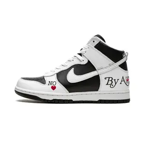 SB Dunk High "Supreme - By Any Means - White/Black" DN3741 002