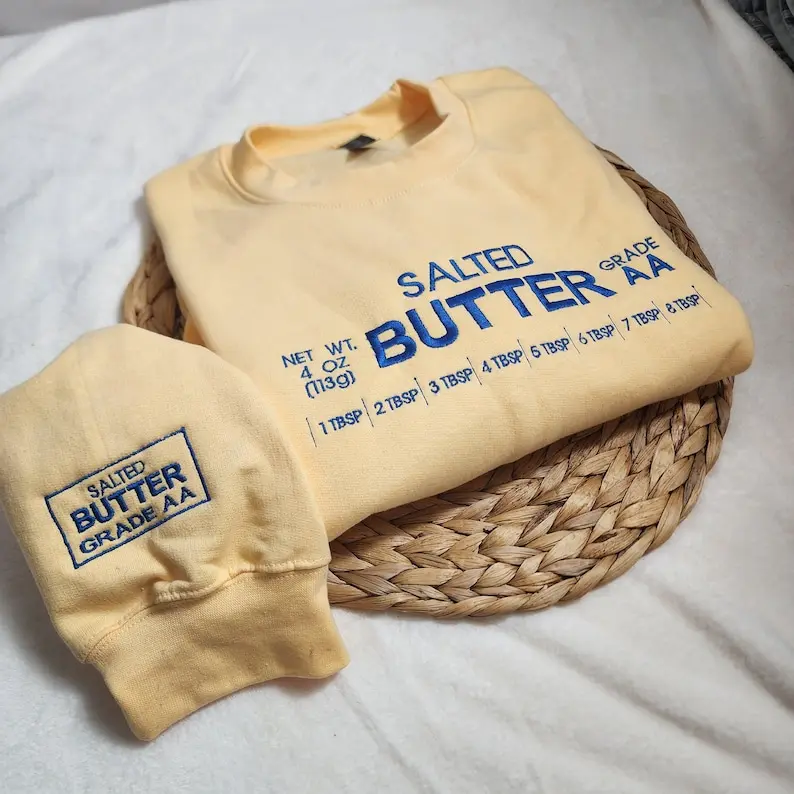 Embroidered Salted Butter Wrapper Sweatshirt