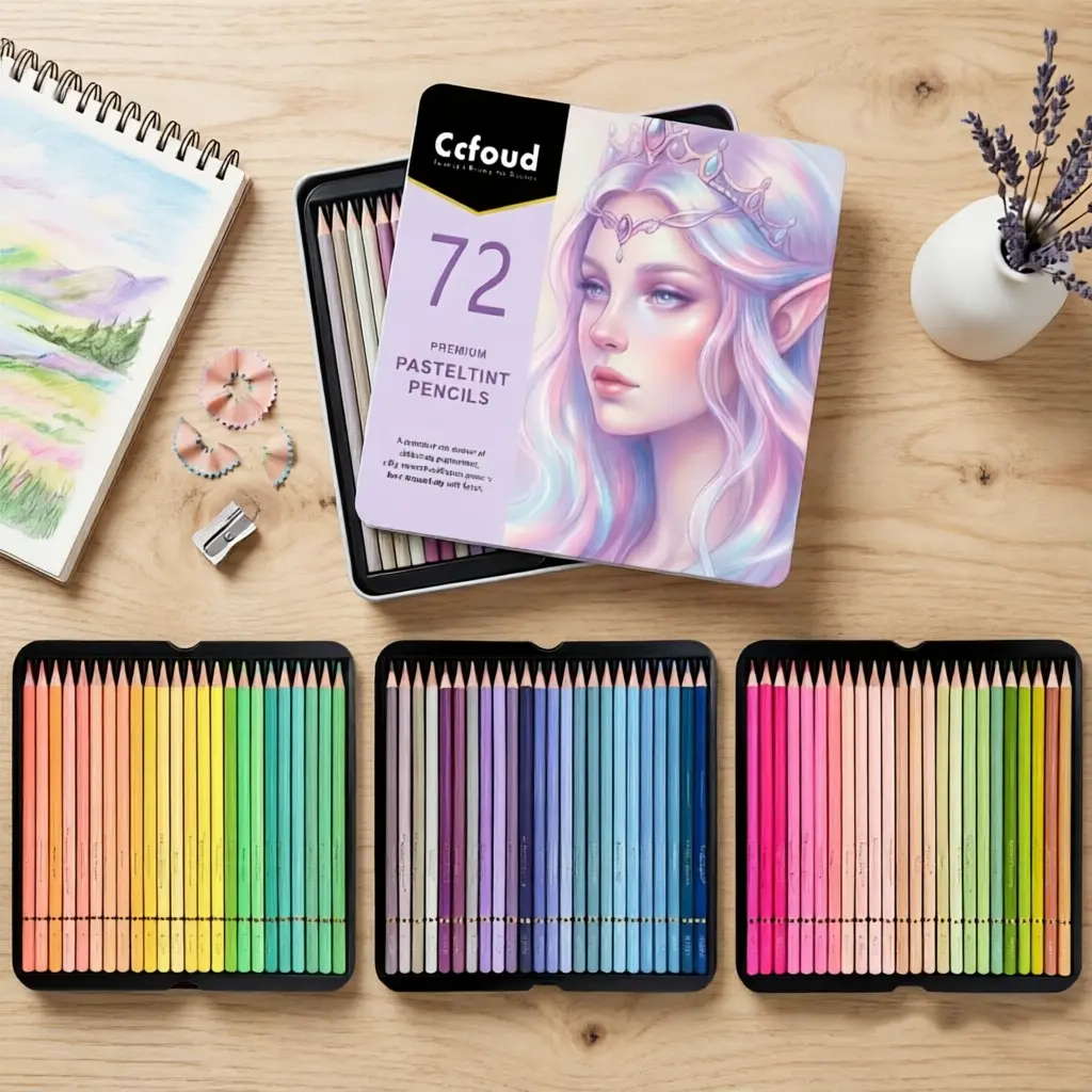 72 Macaron Colored Pencils, Professional Pastel Coloring Pencils, Art Drawing Pencils for Adult Coloring Books, Artists' Drawing, Sketching