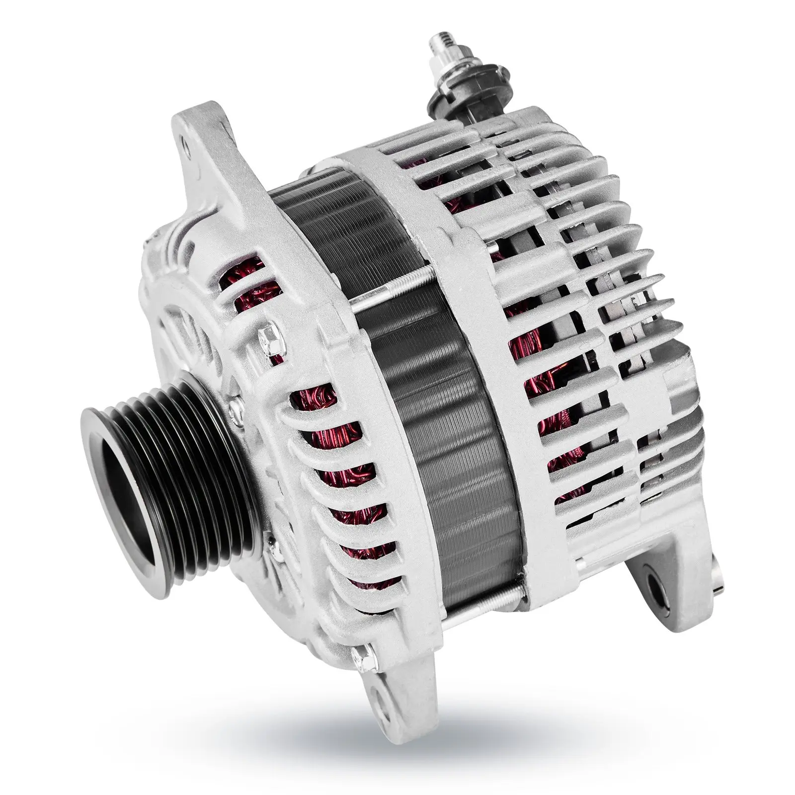 【Summerfinds】VEVOR Car Alternator 11341, Fit for Nissan Altima V6 3.5L 2007-2010, Maxima 2009-2010, Murano 2009-2014, Quest 2011-2017, for Saturn Aura 2007-2008, Automotive Replacement Alternator 11557, AMT0228, Aluminum, 12V Output