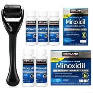 Kirkland Signature 5% MinoxidilExtraStrengthHairRegrowthTreatment Men's USPTopicalLiquidwithDropper,PeppermintCastorRosemaryBiotinHaircareFormula