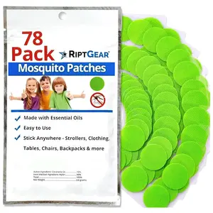 RiptGear Natural Citronella Mosquito Patches for Kids and Adults - 78 Pack Bug Stickers DEET Free Options