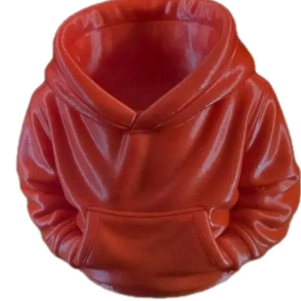 Red Hoodie Pencil Holder 4x4x2 PLA Plastic 3D Printed for Kids Adults Smooth Surface Office School Supplies