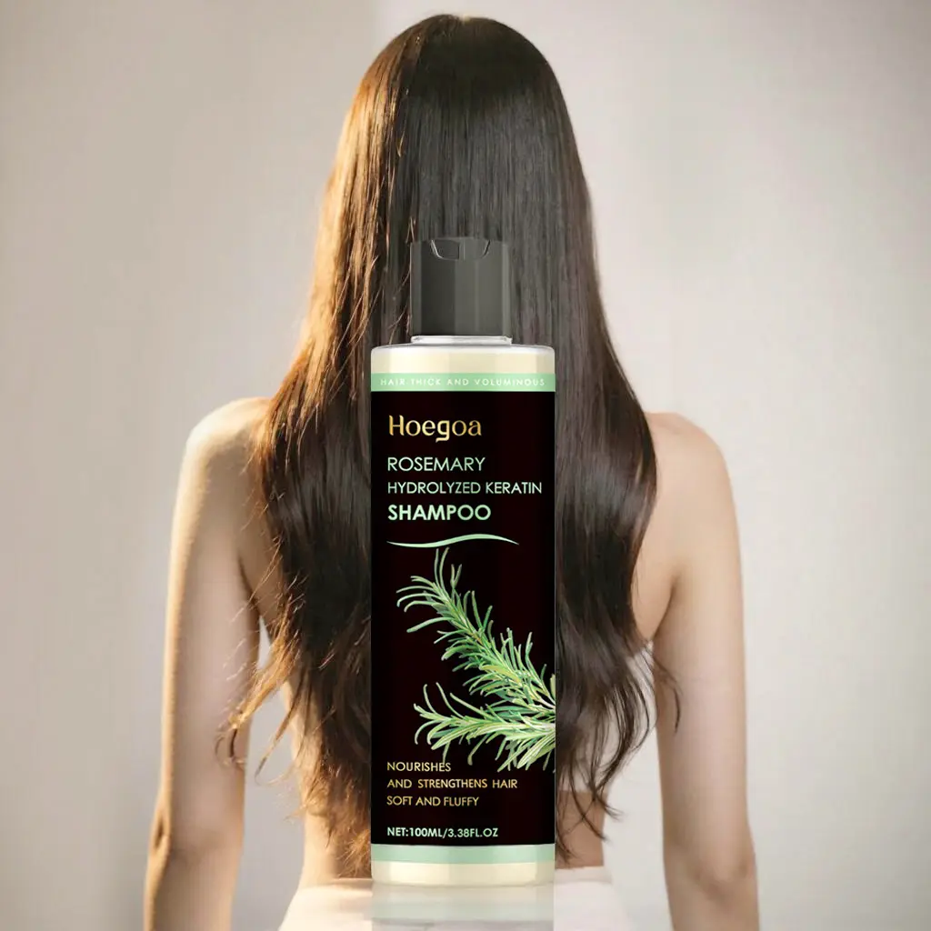 Hoegoa Rosemary Shampoo Helps Reduce Hair Fall Due To Breakage Strengthens Hair & Reduces Split Ends Moisturizing for Dry Frizzy Hair Leaves Hair Thicker Fuller