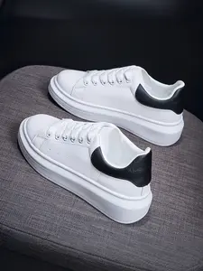 Women's Versatile Sneakers Thick Sole Height Increase Lightweight Sport Casual Shoes Outdoor Laced Board Shoes