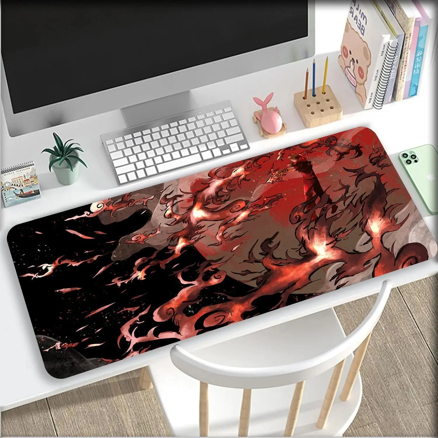 Jujutsu Kaisen Sukuna Yuji Anime Mouse Pad Large Gaming Desk Mat, Cool Anime Desk Mat – Elevate Your Gaming Setup & Work Desk with Sleek Otaku Style