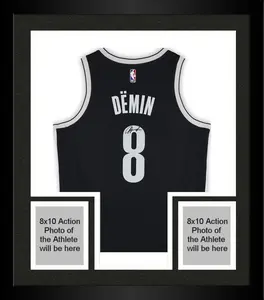 Framed Egor Demin Brooklyn Nets Autographed Nike Black Icon Swingman Jersey - Fanatics Authentic Certified