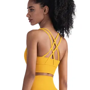 Exposed Back, Arm-Exposed Sports Bra with Standard Sizes for Yoga Workouts