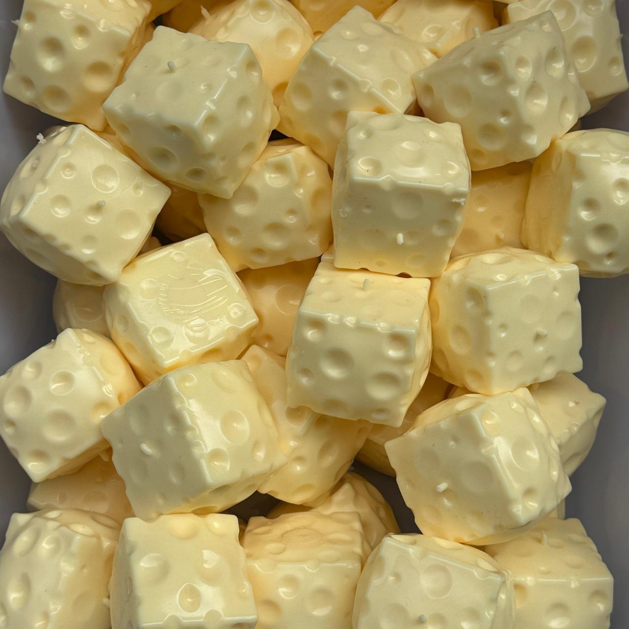 Large Square Cheese Squishy Toy, Moldable Soft Stress Relief Fidget Toy, Non-Bouncing Sensory Decompression Toy for Everyone