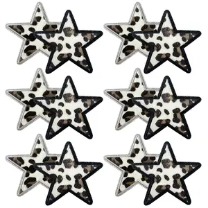 Iron On Embroidered Patches 10Pcs Vintage Embroidery MAMA Cheetah Pattern Sew On Appliques Cool Fashion DIY Accessories for Clothing Hats Backpacks