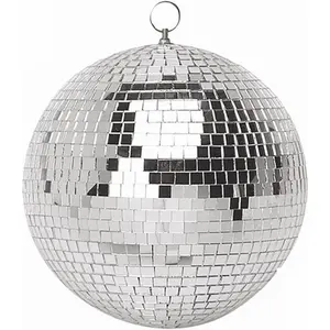 8 Inch Silver Hanging Mirror Disco Ball for Party Stage Wedding Holiday Decoration