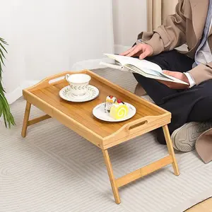 Portable Bedside Table, Folding Tray Table, Foldable Design for Easy Storage & Use, Ideal for Reading/drinking/cosmetic Application