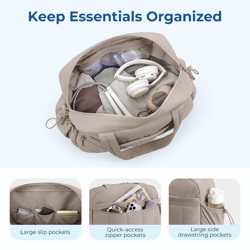 BAGSMART Puffy Water-Resistant Gym Travel Duffel Bag for Women with Wet Pocket, Carry on Weekender Bags, Water Resistant Workout Bag Sports Gym er Bags, Water Resistant Workout Bag Sports Gym TikTokShopHolidayHaul