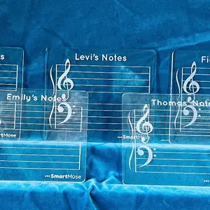 SmartMuse Grand Staff Acrylic Board - Dry Erase Piano Teaching Tool with for Music Teaching and Practice