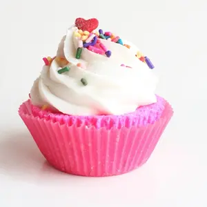 Birthday Bath Bomb Cupcake Bath Fizzy - Soft Cotton Candy Bath Bomb for Cupcakes, Ideal for Cuddling and Relaxation