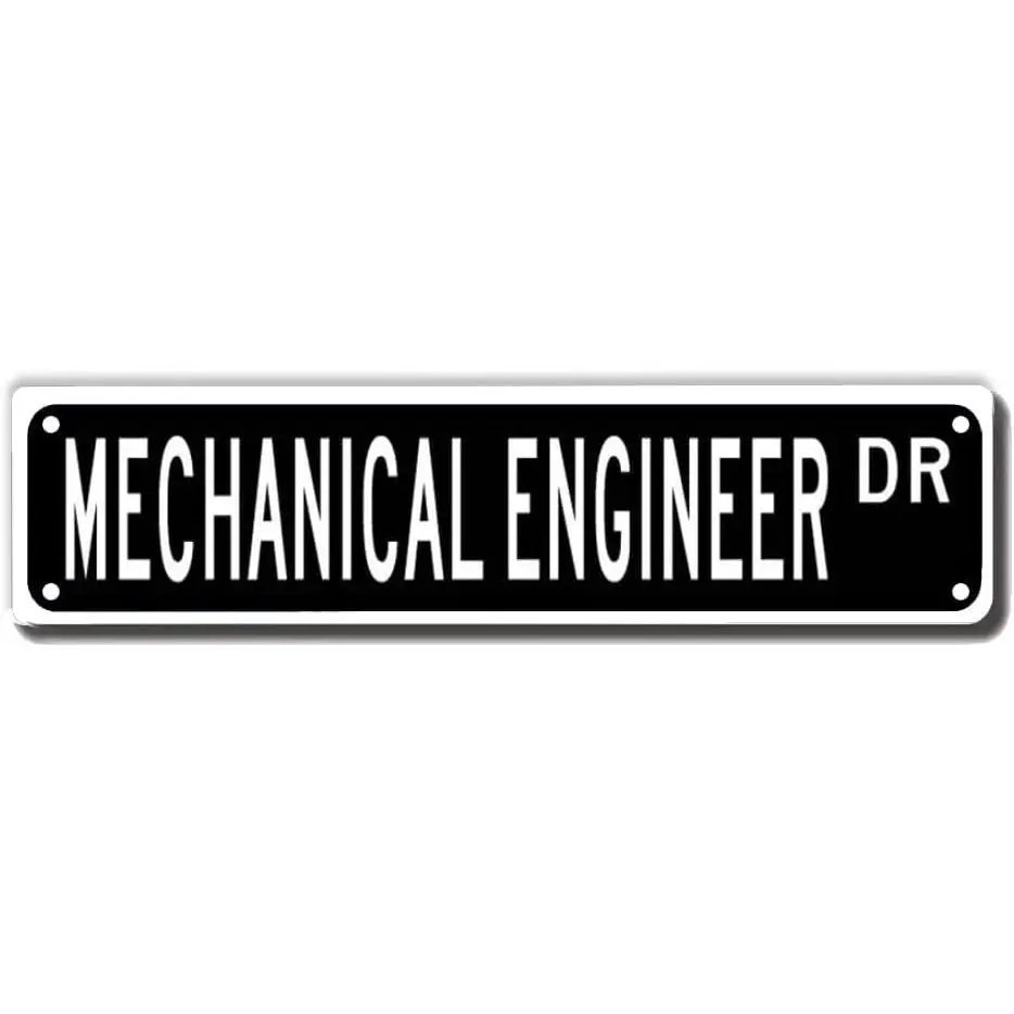 Mechanical Engineer Dr Street Sign, Mechanical Engineer Gift, Mechanical Engineer Wall Decor for Home Office Man Cave Plaque Quality Metal Sign 16x4 Inch