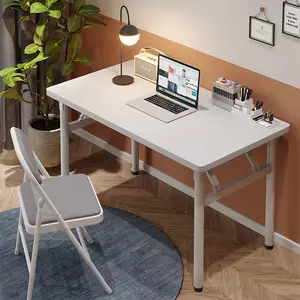 【Black Friday】Computer Desk Study Table No Assembly Required, Writing Computer Desk Space Saving Foldable Table Simple