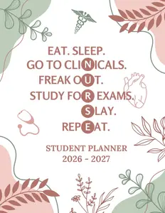 Funny Nursing Student Planner 2026-2027: Two Year Large Organizer and Schedule Large Print 8.5x11 Inches