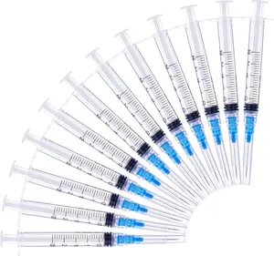 Disposable 2ml Syringe with 23Ga 1.0 Inch Needle, Each Individually Wrapped Pack of 20
