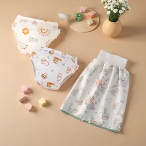 Reusable Cloth Diaper Skirt for Babies, Leak-Proof Absorbent Easy Wash, Simple Fashion Design, Unisex Potty Training Pants