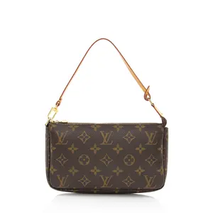 Pre-owned Louis Vuitton Leather Clutches & Wristlets Vintage Monogram Canvas Pochette Accessoires