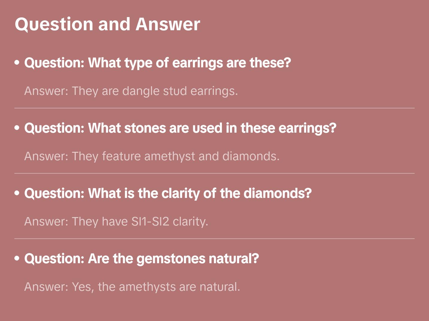 .925 Sterling Silver Marquise Cut Amethyst and Diamond Accent Fleur De Lis Dangle Stud Earrings (H-I Color, SI1-SI2 Clarity)