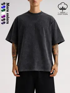 1/4 Pack Oversized Tshirts Unisex Gym Vintage Heavyweight T Shirts Cotton Workout Acid Wash Baggy Tees