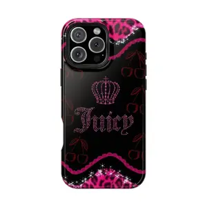Juicy Crown phone case, stylish phone cover, compatible with iPhone 17/16/15/14/13/12/11 Pro Max/Plus and Samsung Galaxy S23FE/22/23/24/25. A cute gift for her, a phone case suitable for all occasions.