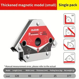 Heavy-duty adjustable angle welding magnet(45 ° /90 ° /135 ° /180 ° Heat-resistant magnetic base, with anti-slip locking system, no assembly required, suitable for MIG/TIG welding, DIY and industrial steel processing - Compatible with steel/metal