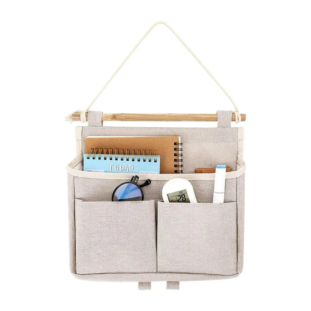 Bedroom Storage Hanging Bag, Student Bedside Basket, Dormitory Bedside Organizer, Cabinet Style, Hangable at Bedside, Book and Miscellaneous Storage, Space Saving Organizer