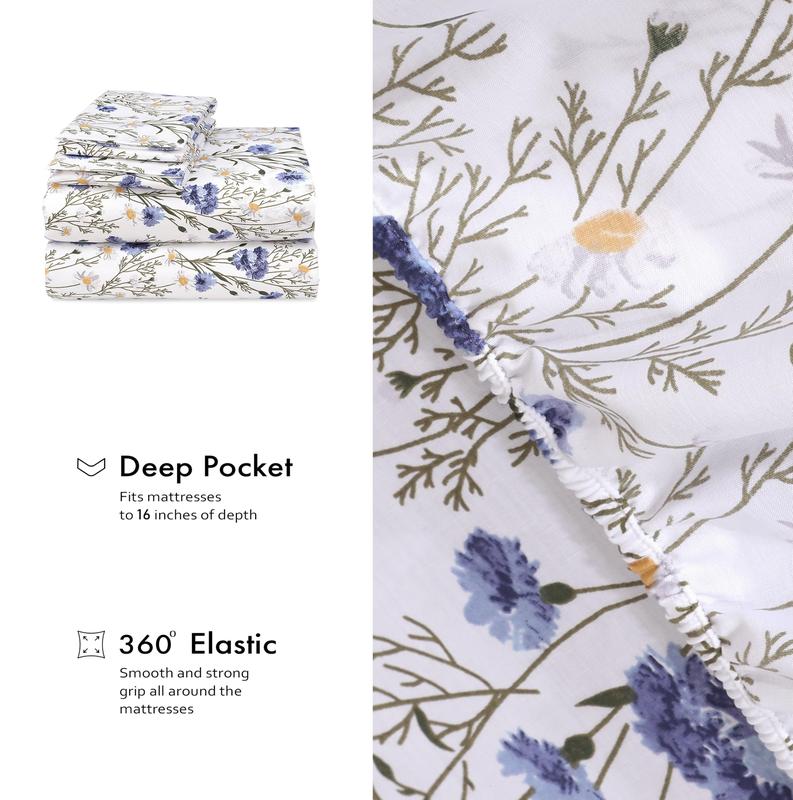 Ruvanti 100% Cotton Percale Sheet Set – Ultra Soft Hotel-Quality Bedding with Deep Pockets, Breathable, Elegant Design, Soft Touch, OEKO-TEX Certified Ruvanti 100% Cotton Percale Sheet Set – Ultra Soft Hotel-Quality Bedding with Deep Pockets, Breathable, Elegant Design, Soft Touch, OEKO-TEX Certified