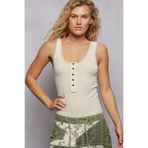 Amanda ribbed Sleeveless basic Top