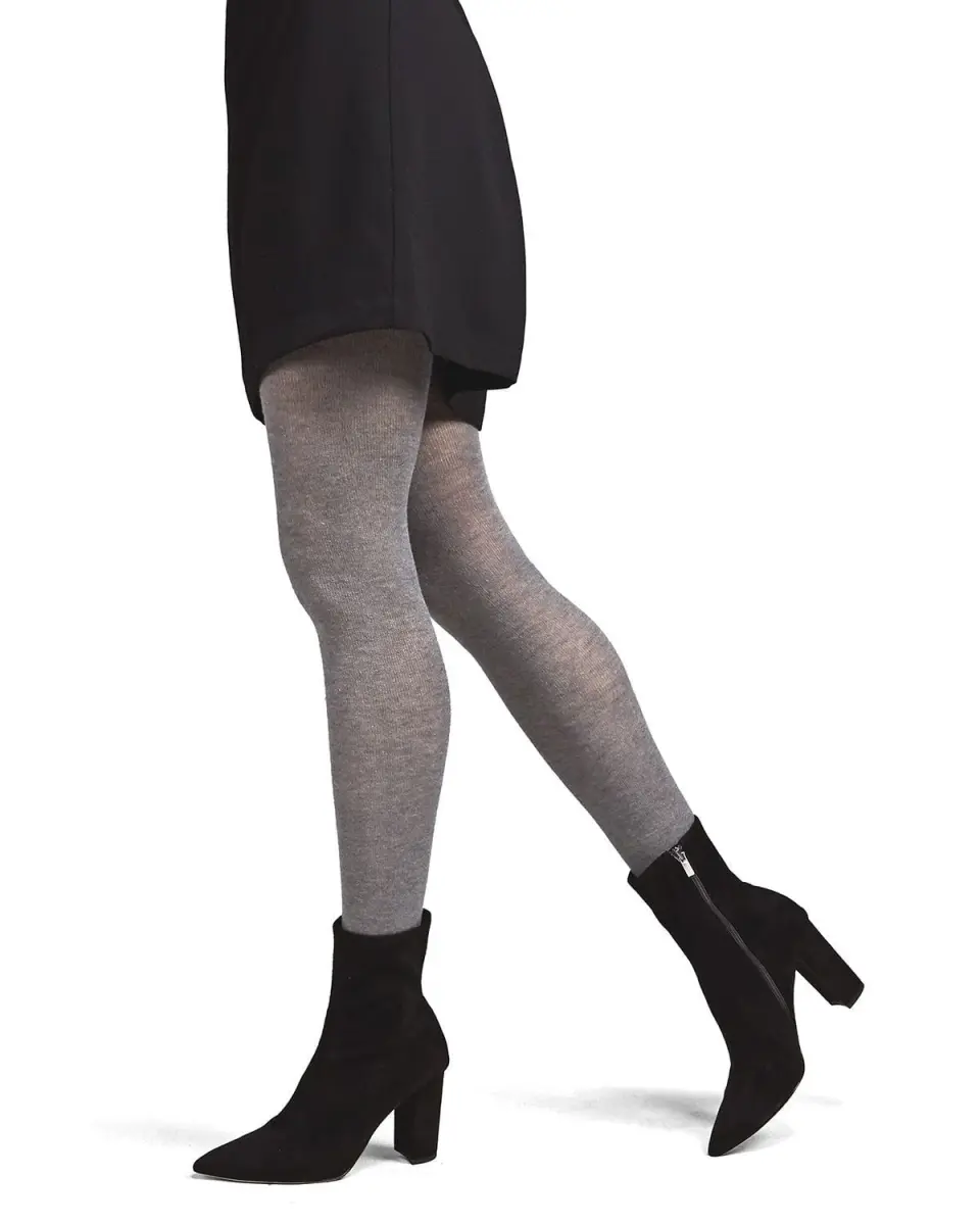 Natori NTL-101-03003-M-L Women's Cashmere Blend Flat Knit Mesh Sweater Tights, Medium Gray Heather - Medium-Large, Smooth, Clothes, Bag, Womens, Basic, Plain, Simple, Machine Wash, Do Not Bleach, Classic Colors, Cold Wash, Ultra-Soft, Nylon, Underwear For