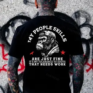 My People Skills Are Just Fine It's My Tolerance To Idiots That Needs Work Printed Men's T Shirt, Funny Attitude Hoodie | Dark Humor Sweatshirt