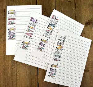 Personalized Teacher Notepad -Teacher Gift -School Font Teacher Name -To Do List