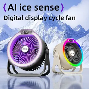 Air Circulation Fan, Cordless Rechargeable Fan, Adjustable Speed and for Bedroom, Home, and Office | 180-Degree Flip, 5-Speed Settings, 2400mAh Large Capacity Battery, USB Charging, USB Rechargeable Fan