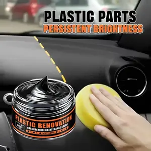 Car Plastic Rubber Repair Paste Glossy Cream, External & Internal Repair, Prevents Fading & Oxidation, Suitable for Bumpers Leather Plastics