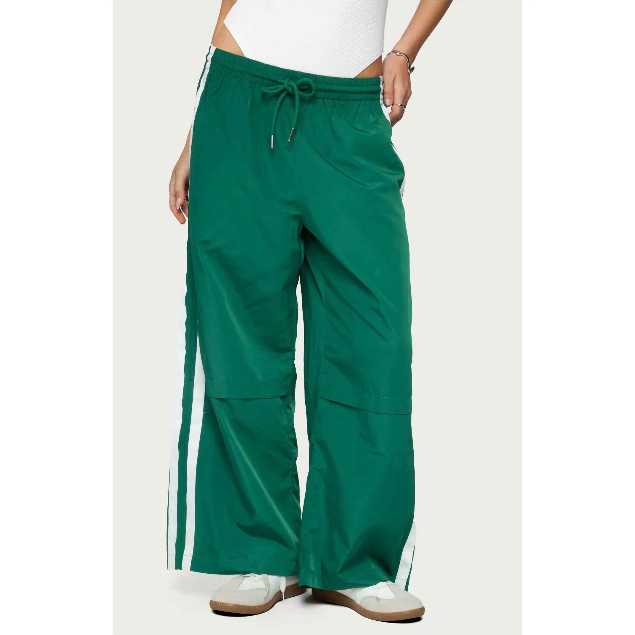 Edikted Women's Petite Fauna Nylon Track Pants Edikted Women's Petite Fauna Nylon Track Pants