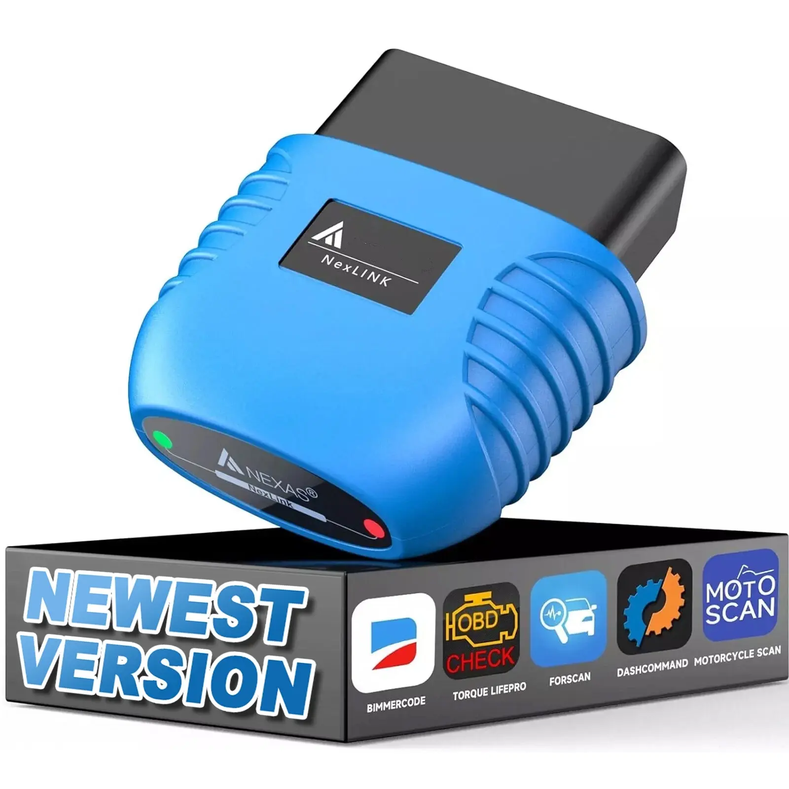 NexLink Car Motorcycle Bluetooth OBD2 Scanner Check Engine Code Reader Diagnostic Scan Tool for IOS Android