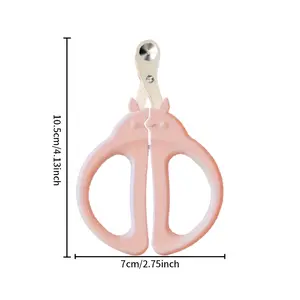 A professional cat claw scissor with safety round holes to prevent bleeding, suitable for cats of all sizes and breeds